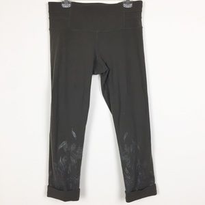 Lululemon green crop leggings sz 6